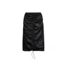 Audrey Vallens Women's Black All-gen Skirt With Gather Front In Black