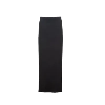 Audrey Vallens Women's Black Bamboo Maxi Tube Skirt