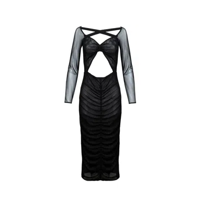 Audrey Vallens Women's Black Miss Av Charlotte Dress