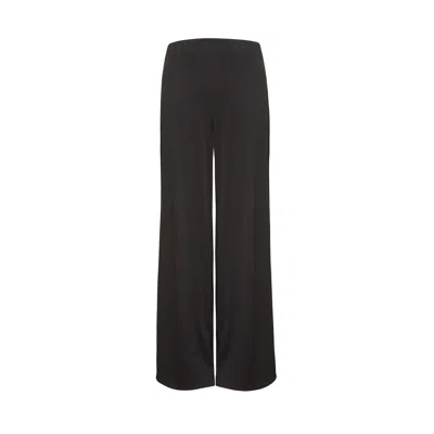 Audrey Vallens Women's Black Palazzo Rib Pants