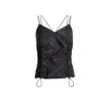 Audrey Vallens Women's Black Spades 2 Gathered Seam Bustier In Black