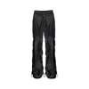 Audrey Vallens Women's Black Spades 2 Gathered Seam Pants In Black