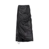 Audrey Vallens Women's Black Spades 2 Gathered Seam Skirt In Black