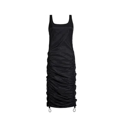 Audrey Vallens Women's Black Spades 2 Gathered Seam Tank Top Dress