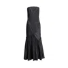 Audrey Vallens Women's Black Spades 2 Strapless Dress In Black