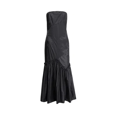 Audrey Vallens Women's Black Spades 2 Strapless Dress