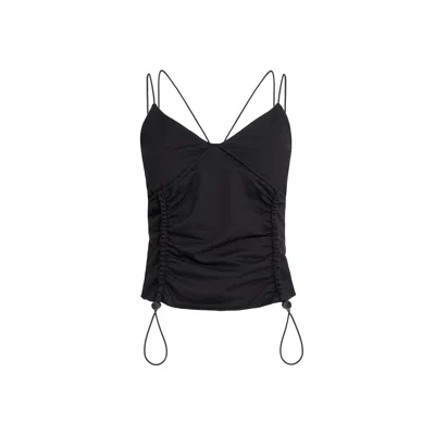 Audrey Vallens Women's Black Spades Two Gathered Seam Bustier