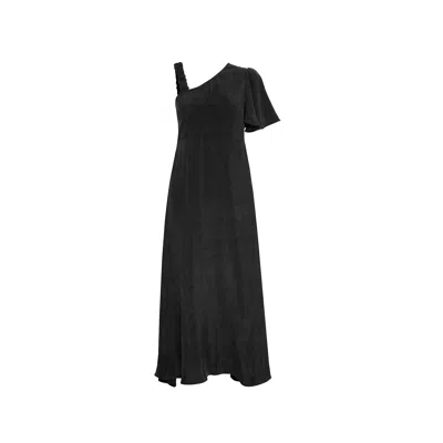 Audrey Vallens Women's Black Venus Cupro Dress