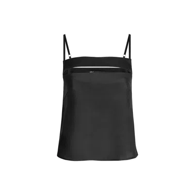 Audrey Vallens Women's Black Venus Silk Top