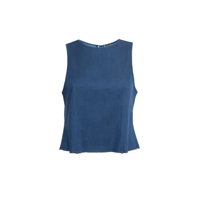 Audrey Vallens Women's Blue Denim Affair Top