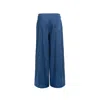 Audrey Vallens Women's Blue Denim Affair Wide Leg Pants In Blue