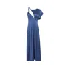 Audrey Vallens Women's Blue Miss Av Silk Dress In Blue