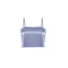 Audrey Vallens Women's Blue Venus Satin Camisole Mini In Blue
