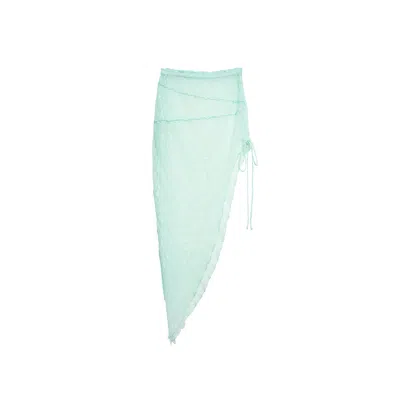Audrey Vallens Women's Green Miss Av Lace Skirt