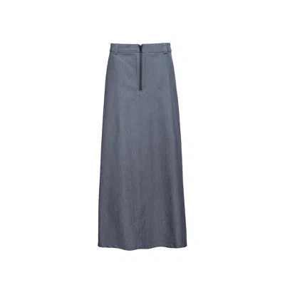 Audrey Vallens Women's Grey Miss Av Maxi Skirt