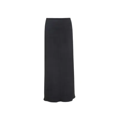Audrey Vallens Women's Black Pencil Rib Skirt