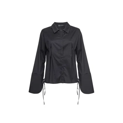 Audrey Vallens Women's Poplin Shirt-black