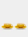 Augarten Belvedere Hand-painted Porcelain Teacup And Saucer (set Of 2)