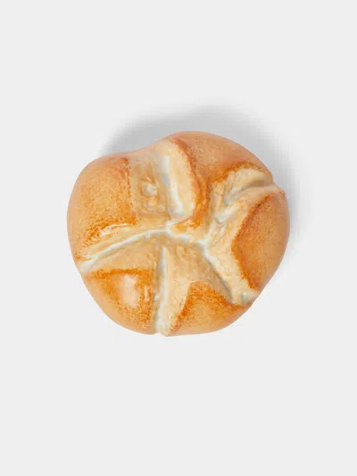 Augarten Emperor Hand-painted Porcelain Roll Dish  Abask Luxury Gift In Brown