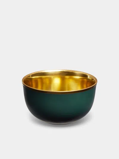 Augarten Hand-painted Porcelain Champagne Coupe  Abask Luxury Gift In Green