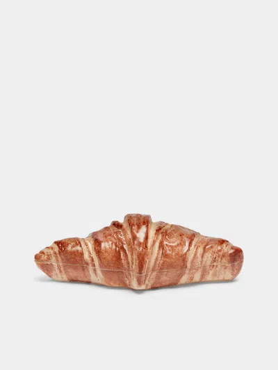 Augarten Hand-painted Porcelain Croissant Dish  Abask Luxury Gift In Brown