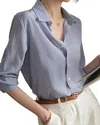 August 1997 Silk-blend Shirt In Blue