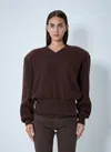 August Barron Display Army Sweater In Brown