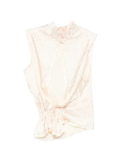 August Barron Floral-print Top In Pink