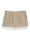 August Barron Layered Mini Skirt In Neutral