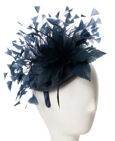 August Hats Bellissima Large Fascinator Hat In Blue