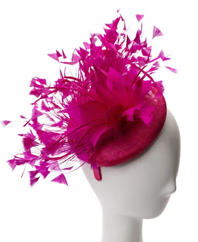 August Hats Bellissima Large Fascinator Hat In Pink