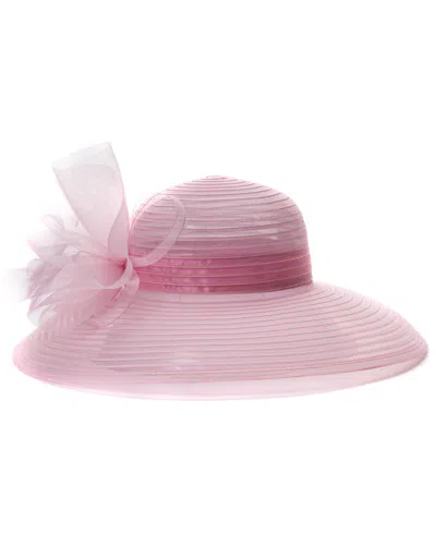August Hats Crinoline Brim Hat In Pink