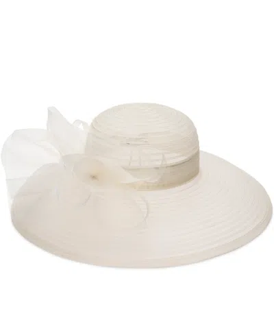 August Hats Crinoline Brim Hat In White