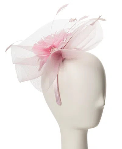 August Hats Delicate Feather Flower Fascinator Hat In Pink