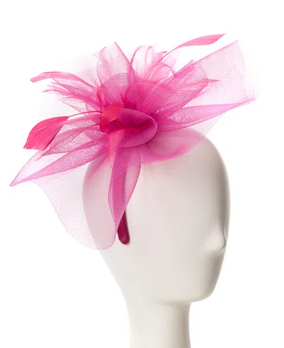 August Hats Double Layer Crinoline Fascinator Hat In Pink