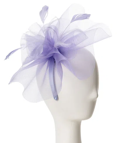 August Hats Double Layer Crinoline Fascinator Hat In Purple