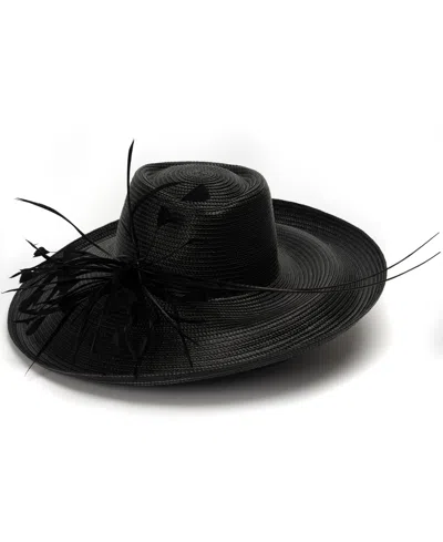 August Hats Large Romantic Profile Dressy Hat In Black
