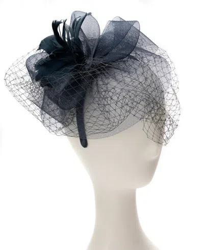 August Hats Multi Net Fascinator Hat In Blue