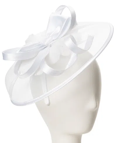 August Hats Net Fascinator Hat In White