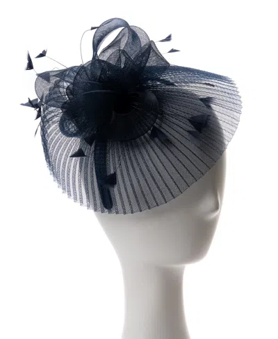 August Hats Pleated Fascinator Hat In Blue