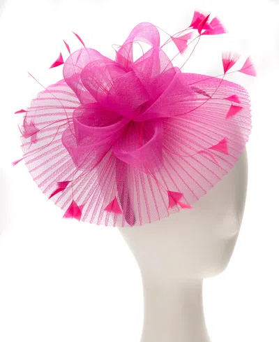 August Hats Pleated Fascinator Hat In Pink