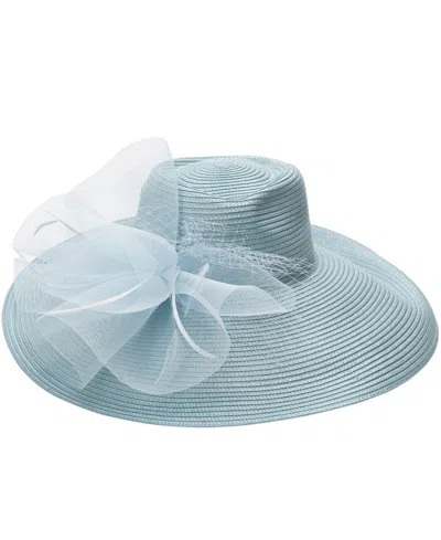 August Hats Romantic Profile Crinoline Hat In Blue