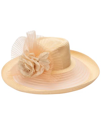 August Hats Sheer Brim Romantic Profile Hat In Orange