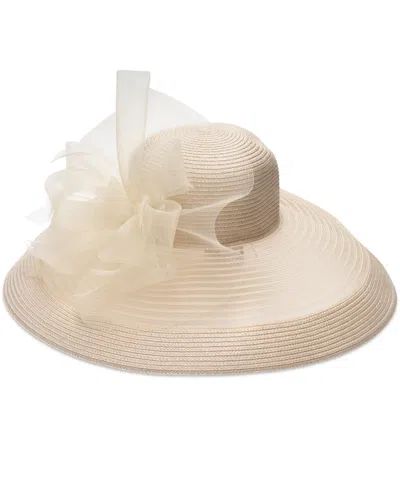 August Hats Sheer Wide Brim Hat In Brown