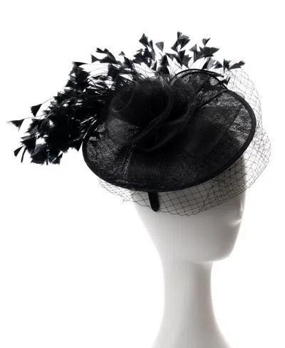 August Hats Sinamay Flower Fascinator Hat In Black