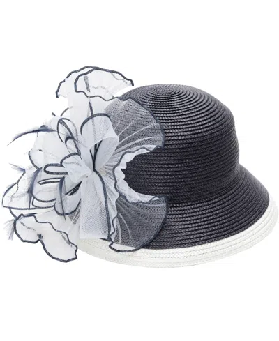 August Hats Spectator Cloche Hat In Blue