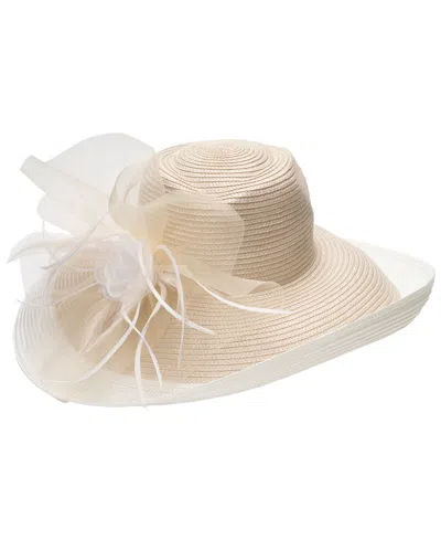 August Hats Spectator Romantic Profile Hat In White