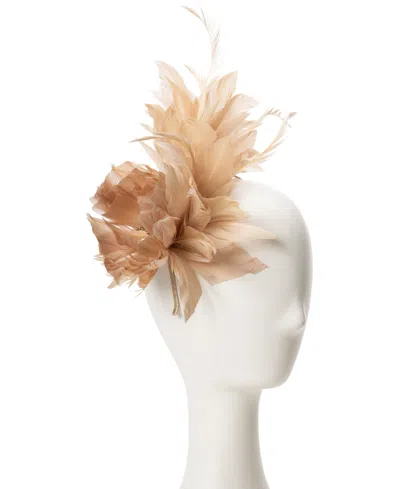 August Hats Sweet Floral Fascinator Hat In Brown