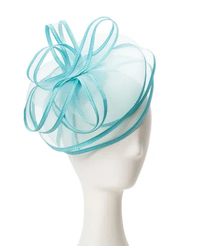 August Hats Swirl Net Fascinator Hat In Blue