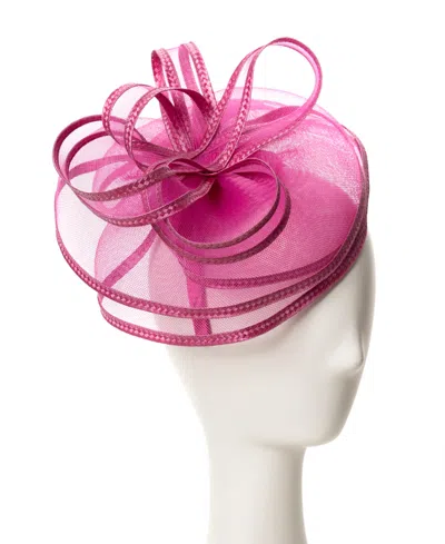 August Hats Swirl Net Fascinator Hat In Pink